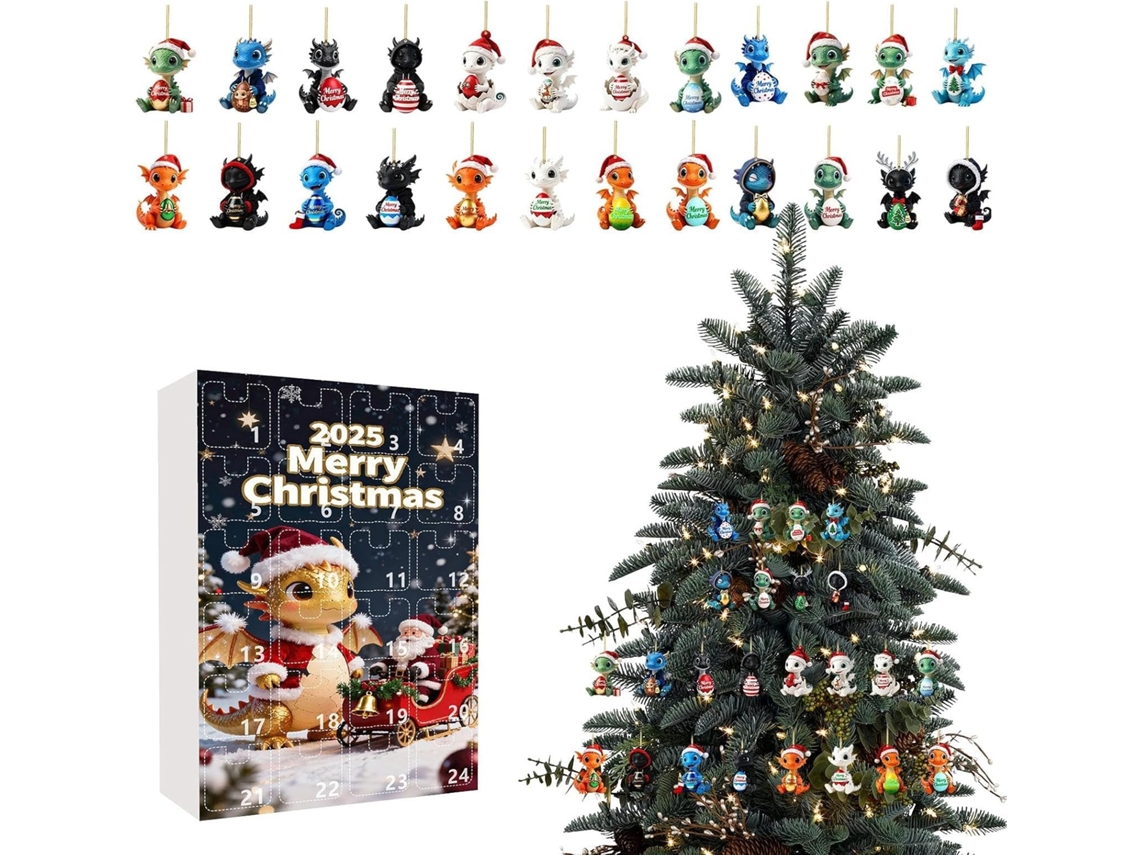 Calendário Do Advento– 25, 4 X 17, 8 X 2, 8 Cm, Pingente De Natal 2025, Decoração 2d Para Casa Com 24 Dias, O