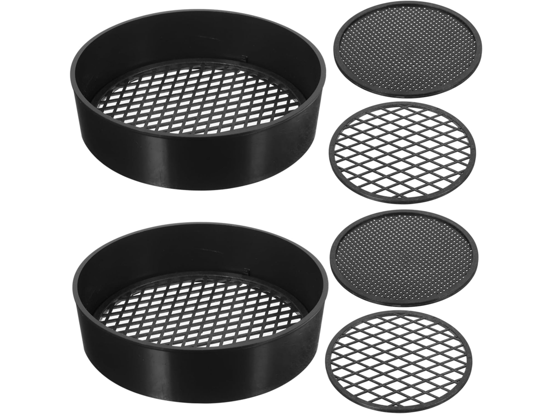 Conjunto de 3 Peneiras Plástico Topbathy para Jardinagem