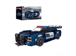 Mould King Conjunto De Construção De Carro Desportivo Mini Polícia Barricade 27002