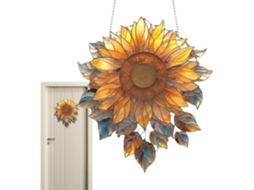 Vitral De Girassol | Elegante Vitrine De Acrílico Para Decoração De Parede |