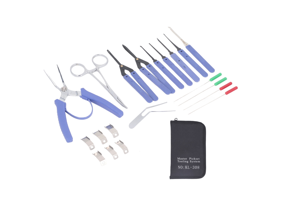 Kit De Extração De Gubia Quebrada 20 Peças Aço Mola Ferramenta Portátil Com Bolsa De Armazenamento