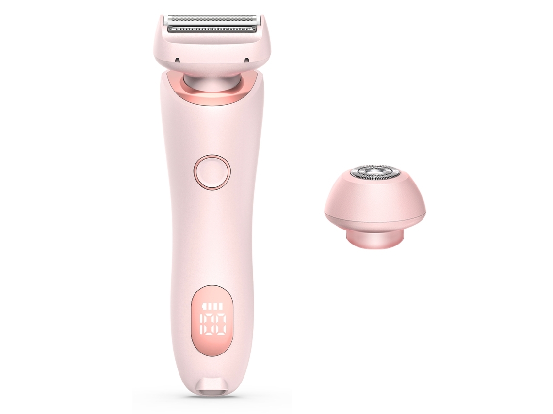 Depilador Elétrico 2 Em 1, Portátil Com Display, Para Pernas E Axilas, Rosa