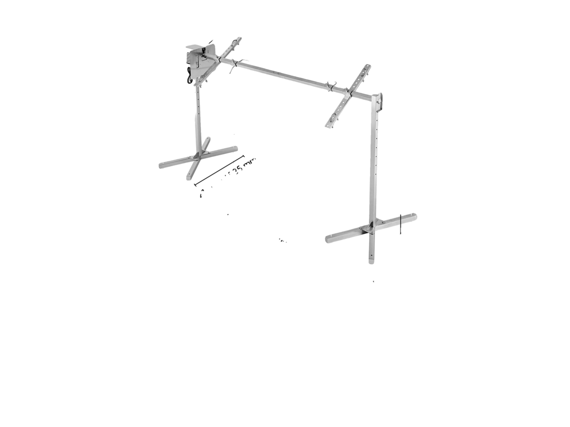 Churrasqueira Rotativa, Construção Em Aço Inoxidável, Sistema De Altura Ajustável, 56inch