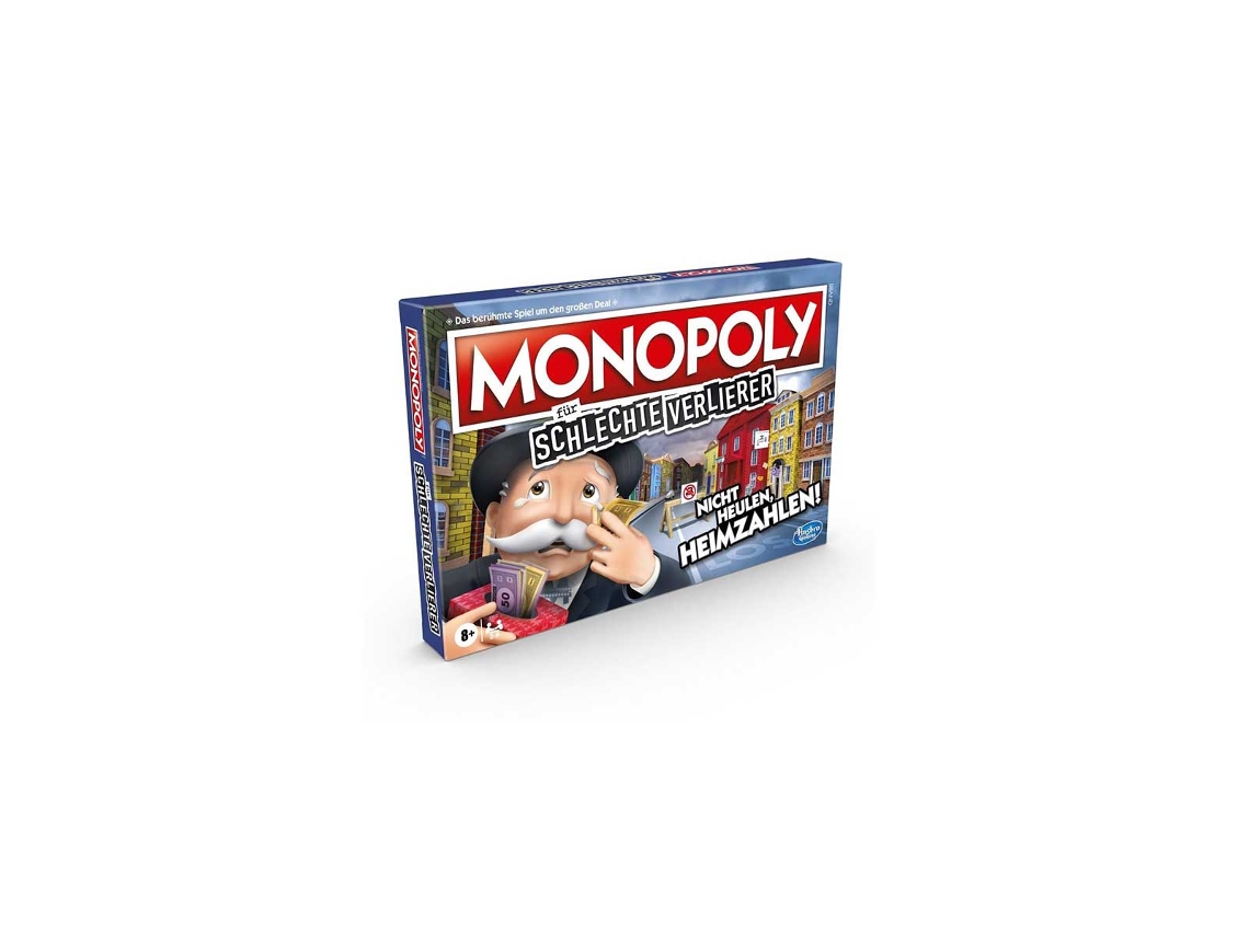 HASBRO Jogo de Tabuleiro Monopoly para Maus Perdedores em Alemão Multicor