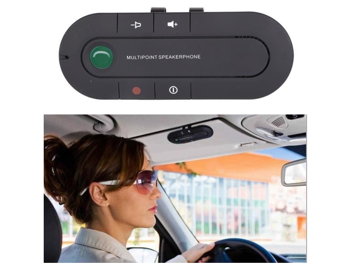 Alto-Falante Bluetooth 4.1 Receptor de Música de Áudio Sem Fio Edr Kit de Carro Bluetooth Mãos-Livres Viseira Solar Tipo Preto