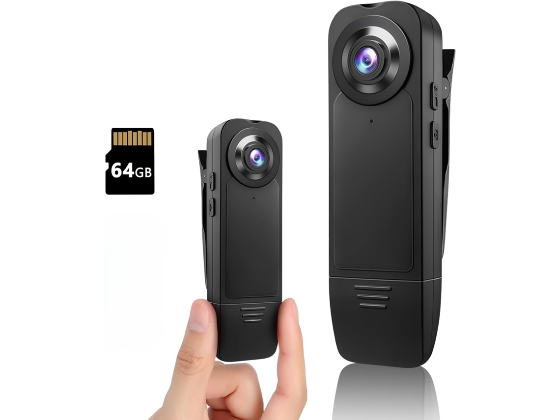 Mini Câmera Corporal Atualizada, 1080p Cartão De Memória 64 Gb Digitallab