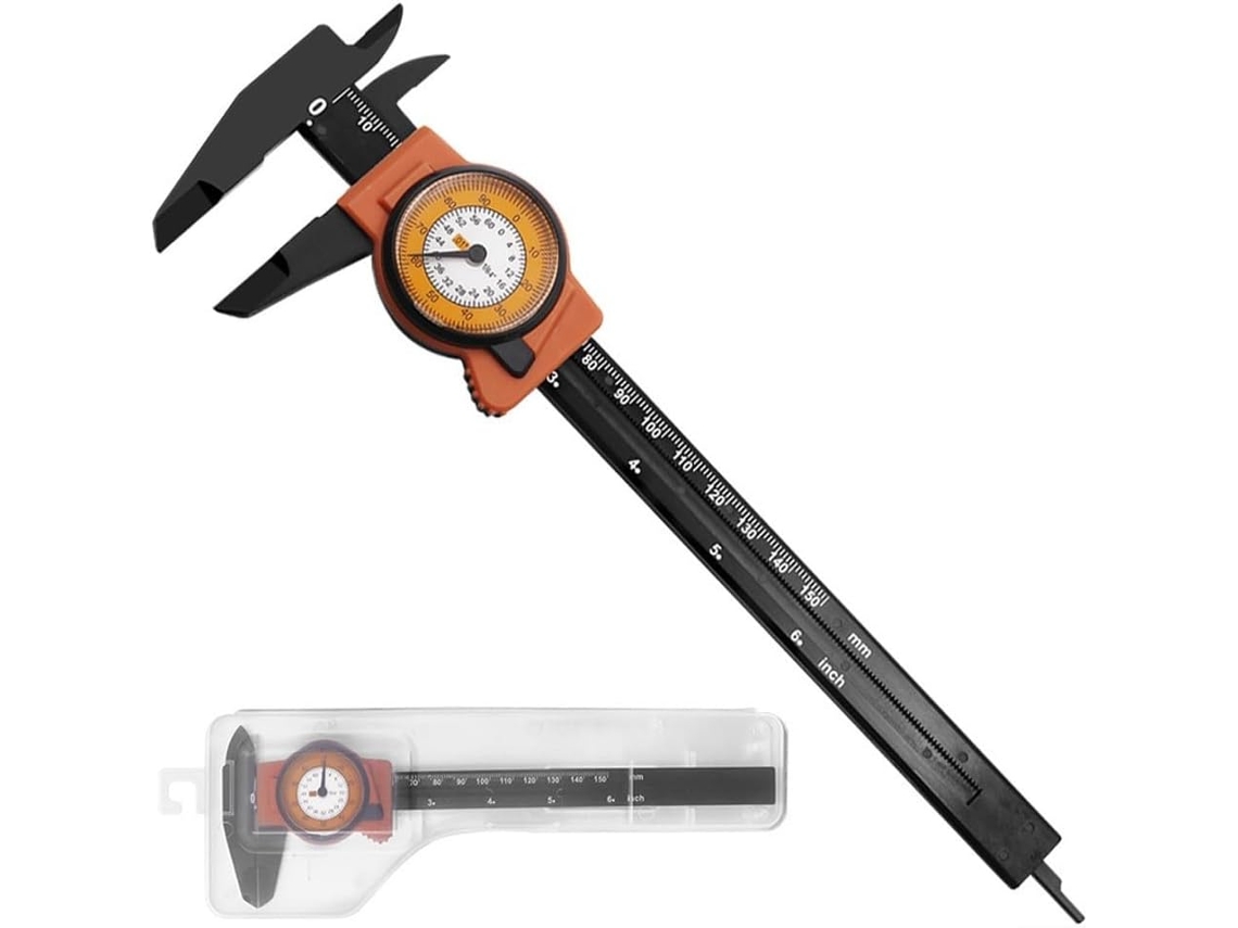 Pinça Abs De 150 Mm Com Escala Dupla Métrica (polegadas). Precisão Lcd