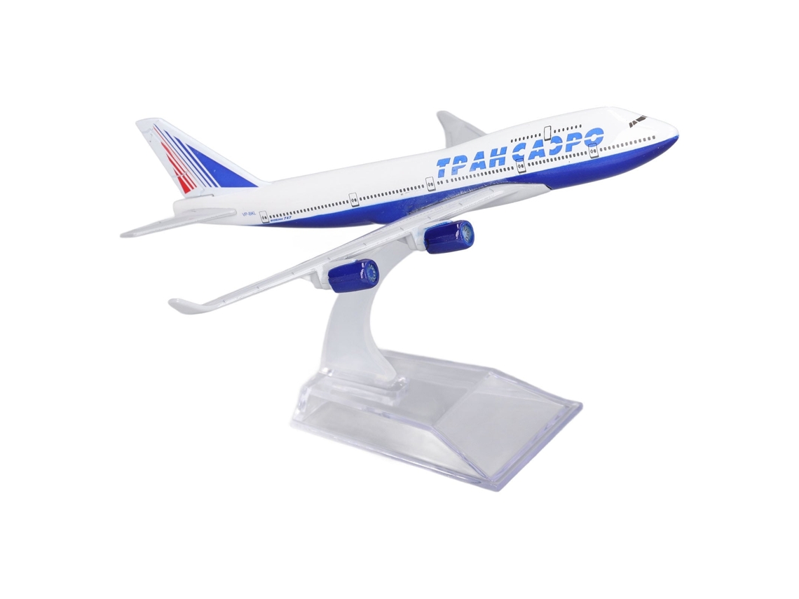 Primerox modelo de Avião de Liga 747 com Base de Exibição Alta Simulação Decoração