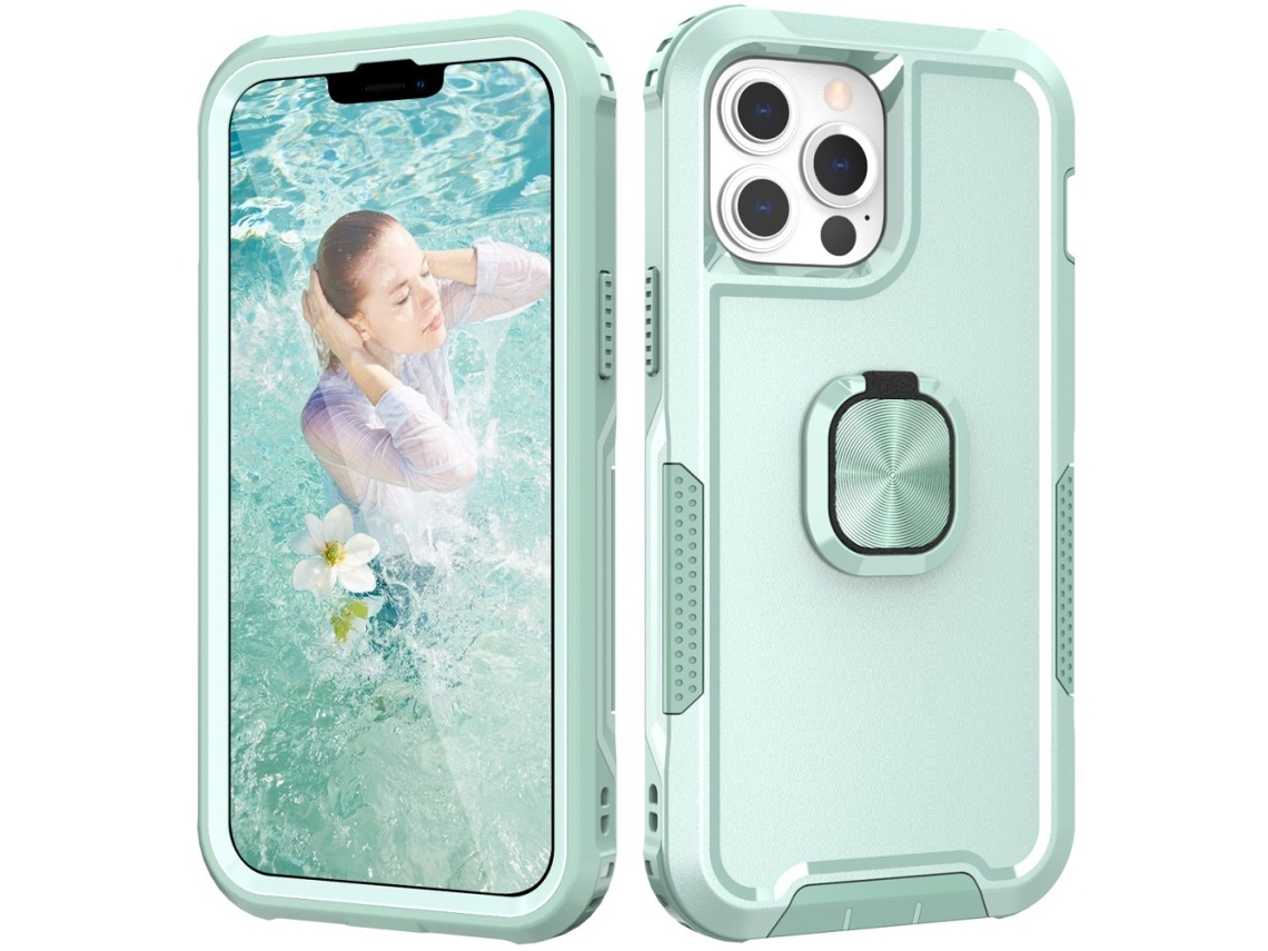 Suporte Casa Quedas Para Iphone 15 Pro Silicone Verde