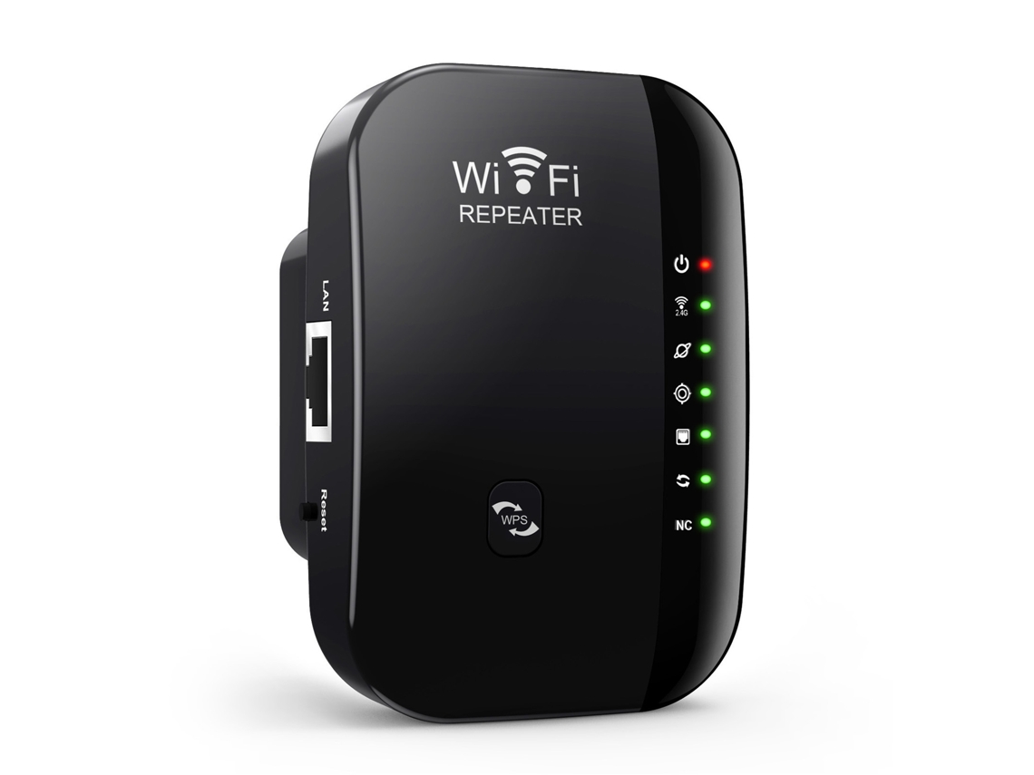 Repetidor Wi-Fi 300m (3ª geração, 7 luzes, amplificador de sinal sem fio portátil)