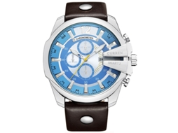 Relógio Masculino para Negócios, Relógio Casual com Pulseira de Couro e Movimento de Quartzo, Relógio de Pulso Masculino MDUG
