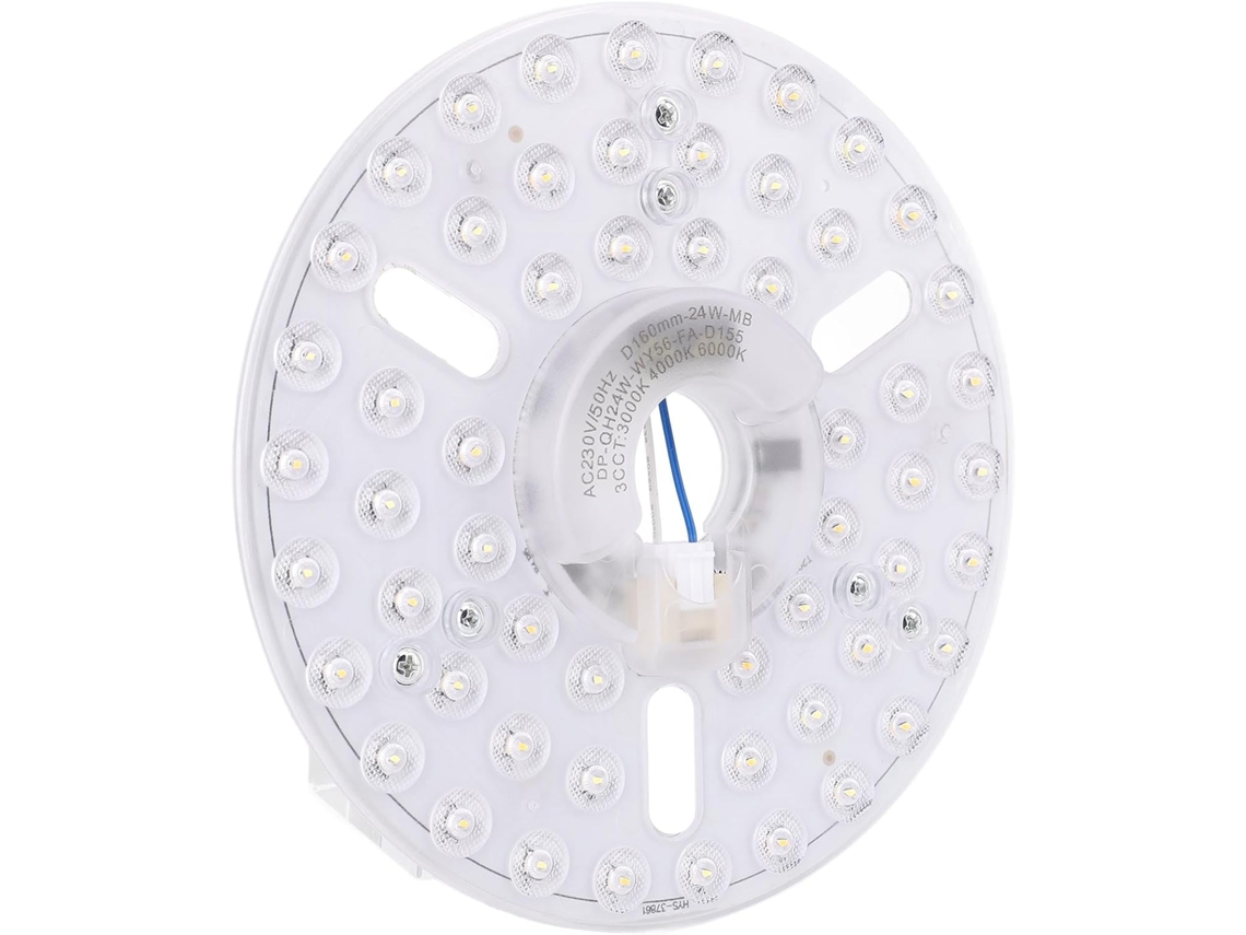 Kit De Luminária Led Para Ventilador Teto 24w E 6,3 Polegadas, 3cct,