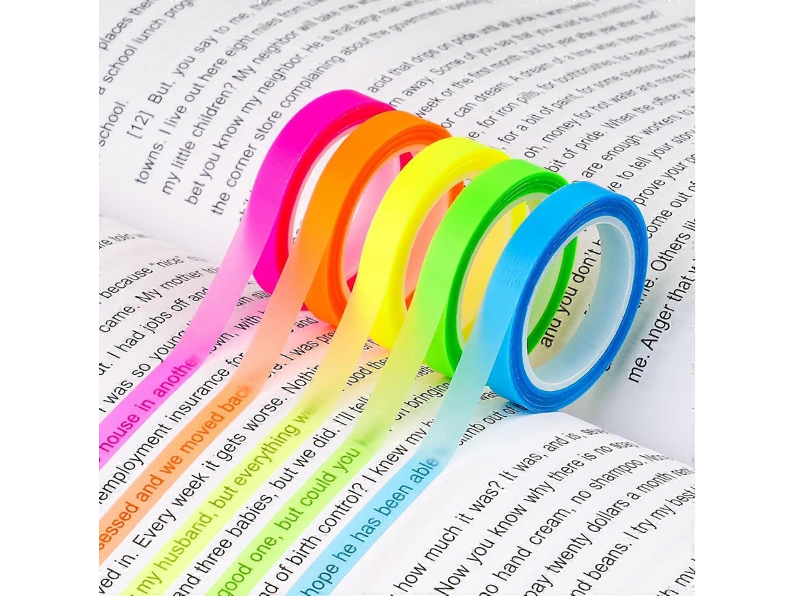 Fita Marcadora De Texto, Papel, Transparentes, Para Páginas E Livros
