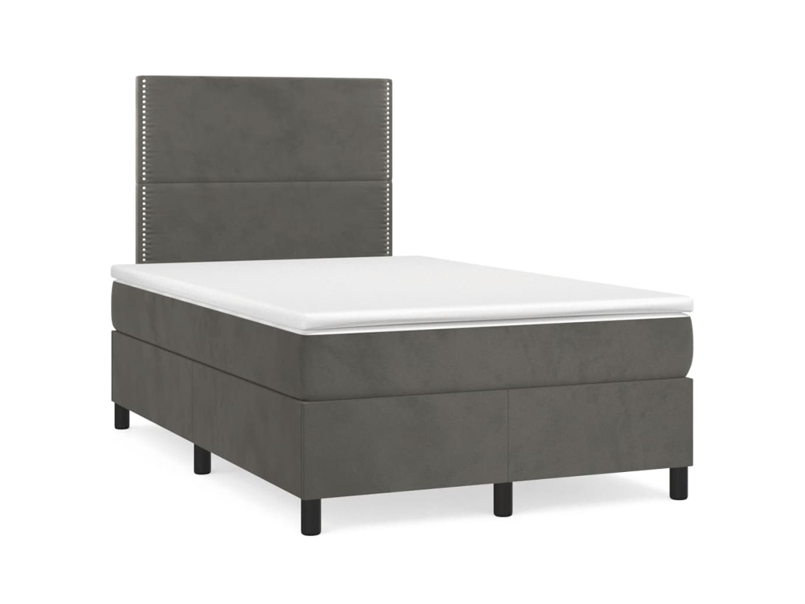 Box Spring Bed, Box Spring Beds Vidaxl Cinzeto Veludo (120 X 200 Cm)