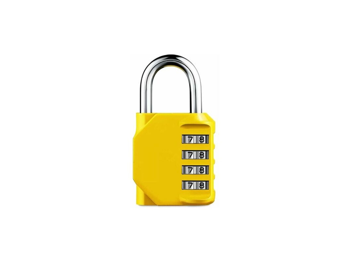Cadeado Com Código De 4 Dígitos, À Prova De Água, Em Metal, Amarelo