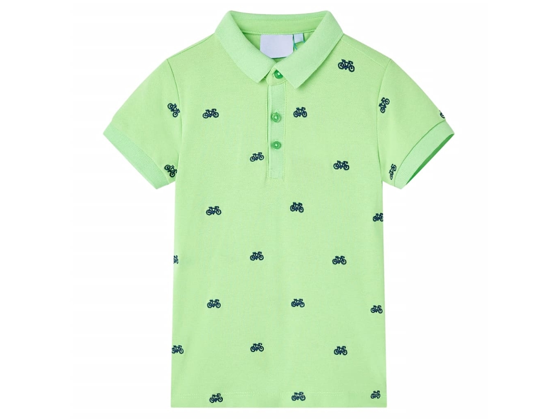 Polo De Criança Verde Néon 116