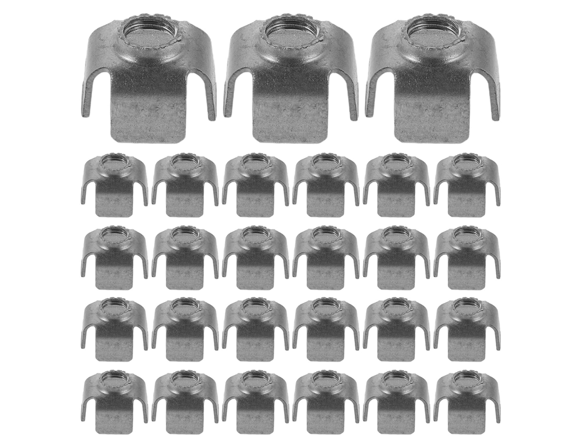 Porcas Roscadas Nuobesty M6 Para Tubos Quadrados De 15x15mm, 200 Peças, Insertos Para Chapa Metálica, Porca De Inserção
