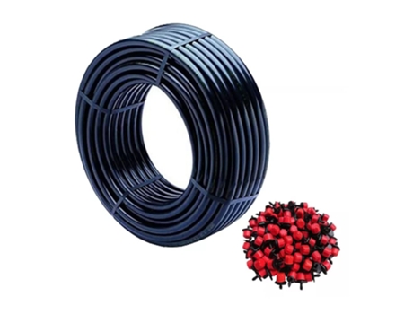 Tubo de Gotejamento + 100 Gotejadores 70L/h GNC GARDEN (16 mm x 100 m - Preto)