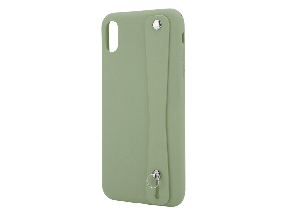 Capa LAXISCREED para Iphone Xs Max com Pulseira Slim Cor Sólida Matcha