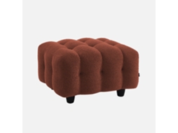 Pufe, Apoio para os Pés para Sofá Texturizado Boucle 3 Lugares, Sweeek Terracota