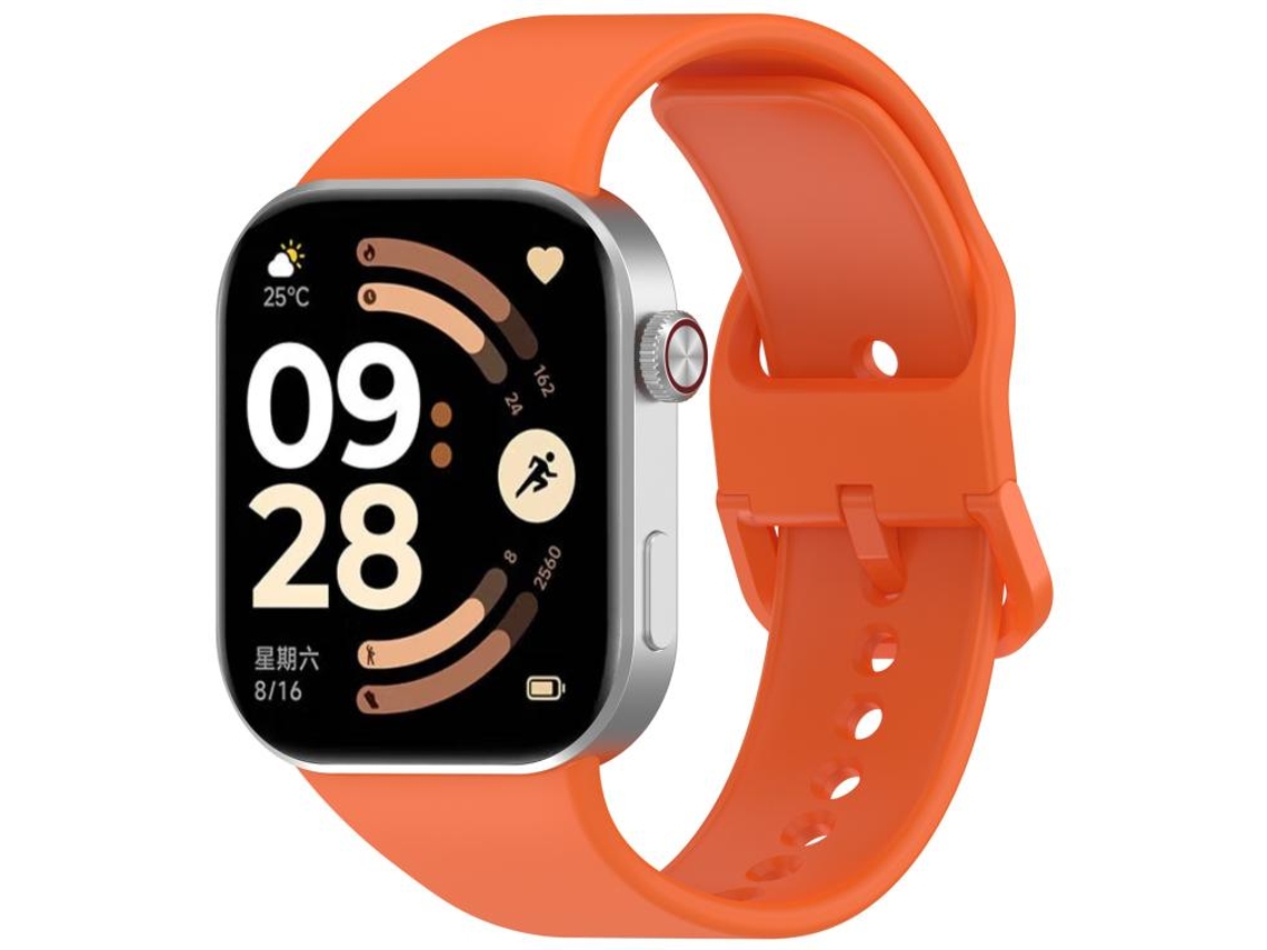Bracelete para Redmi Watch 6 / 5 / 4 XIAOMOYU em Silicone Esportivo com Fecho Reverso Laranja