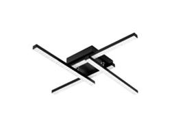 Nettlife Plafon Led De Design Moderno 24 W Preto 3000k Branco Quente