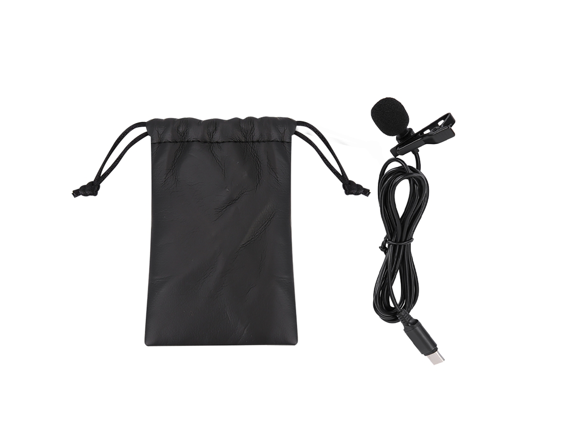 Micrófono Lavalier Clip On Com Interface De Áudio Tipo C Para Telefones Android E Câmeras De Ação
