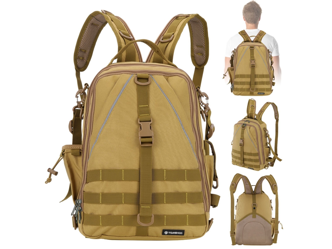 Mochila de Pesca Tomshoo com Porta Cañas S/MARCA