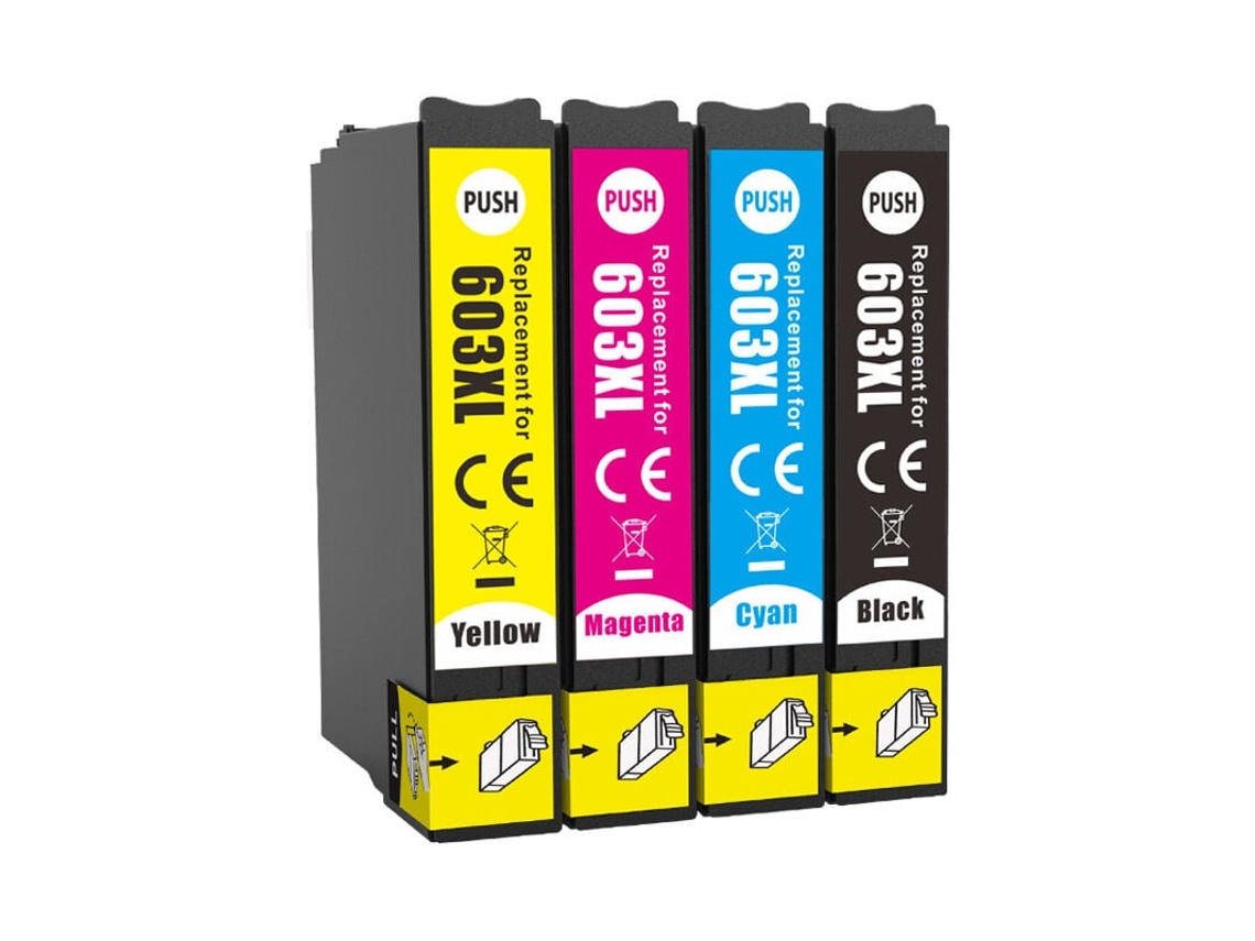 Cartucho De Tinta 603xl Compatível Com Epson Expression Home Xp 2100 Xp 2105 Xp 2155 Xp 3105 Xp 4100 Xp 4105 Wf 2830 Wf 2835 Wf 2810 Wf 2850 (4 Unidad