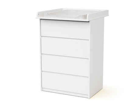Cômoda Bebê 4 Gavetas Com Trocador De Madeira 70 Cm Uno Webaby