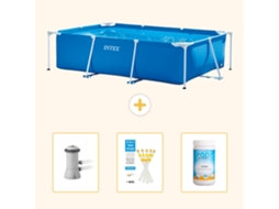 Intex Piscina Com Estrutura Retangular - 300x200x75 Cm - 4-peças Scb73
