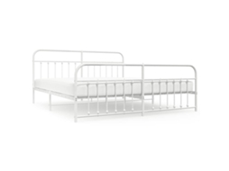 Bed Frame, Bed Frames Vidaxl Branco Aço (193 X 203 Cm)