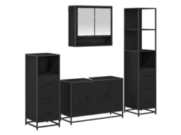 Conjunto de Móveis para Banheiro 3 Pcs Carvalho Artesanal MAISON EXCLUSIVE