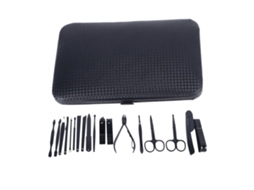Kit profissional de 18 peças de cortadores de unhas em aço inoxidável para manicure e pedicure.