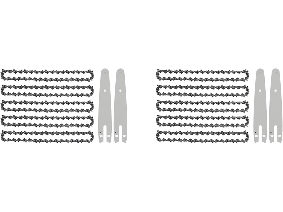 Conjunto De 10 Correntes De 6 Polegadas Para Mini Motosserra Com 4 Sabres De Reposição Para Mini Mot Gokoco