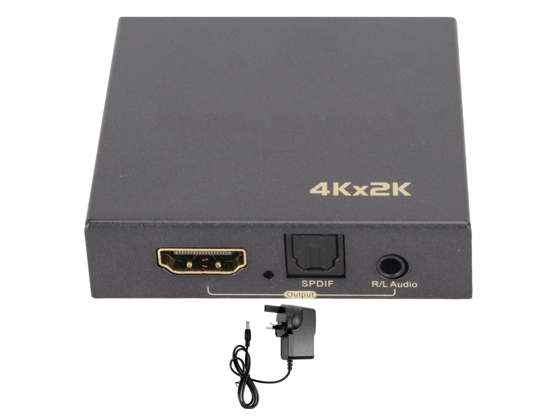 Extrator de Interface Multimídia Hd 4k Fibra Óptica 5.1 3.5mm Conversor Uk | S/MARCA