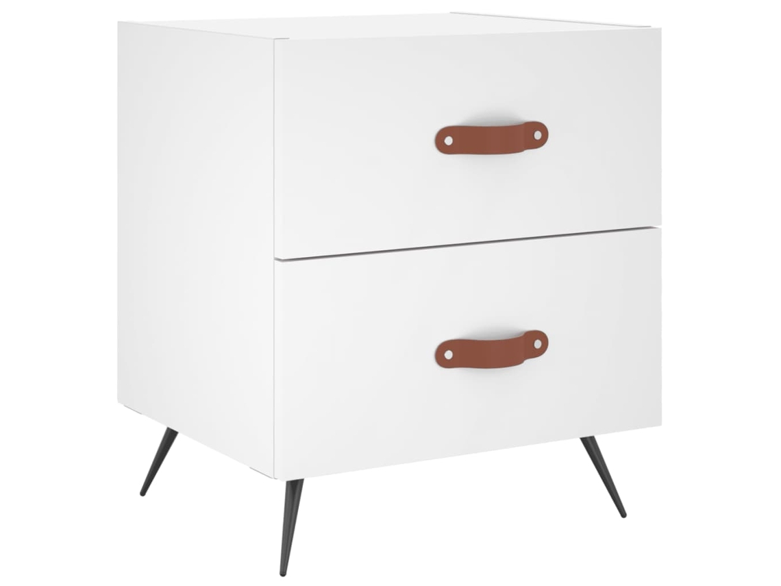 Bedside Cabinet, Bedside Cabinets Vidaxl Branco Madeira Processada (n/a)