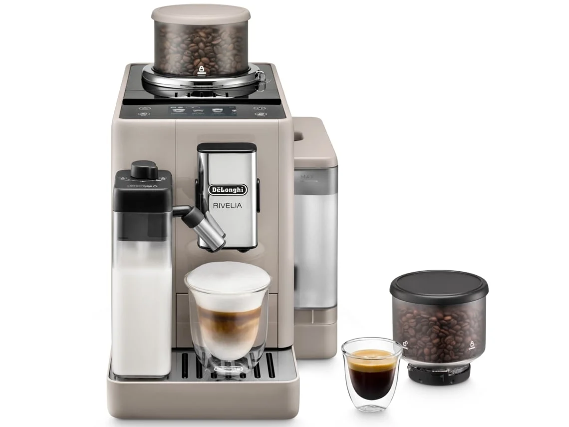 Máquina de Café Automática DELONGHI Rivelia EXAM440.55.BG (Outlet Caixa Aberta - 19 bar - 13 Níveis de moagem)