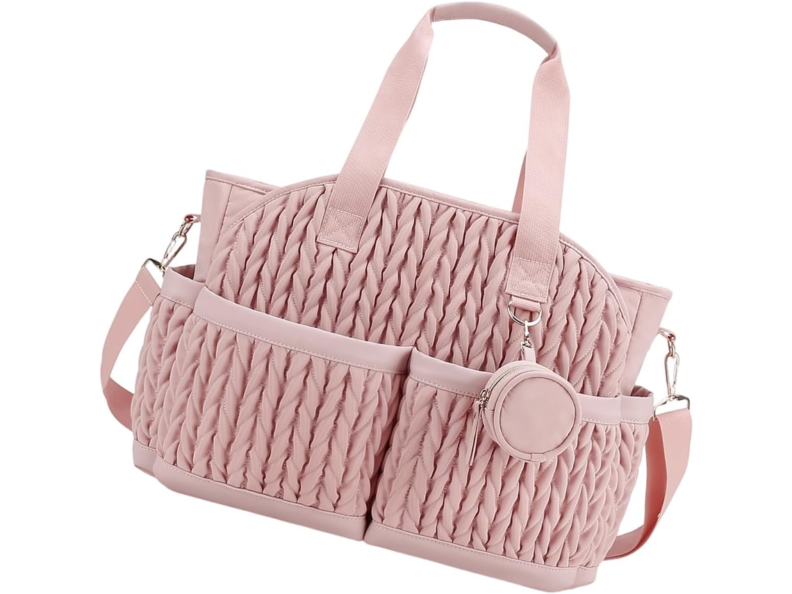 Bolsa de viagem SFUSHOS impermeável e isolada com compartimentos para fraldas e mamadeiras