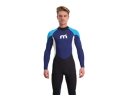 Terno de Neoprene Manga Longa com Zíper Nas Costas Breeze 3/2 Mm Azul Smistral