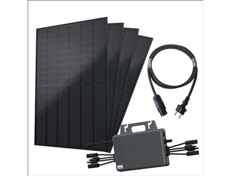 Robinsun® Kit Solar 2000w Terreno Liso 4x 450 Wp Solar Fabrik Micro Inversor Tsun 2000w Fixação 5m Cabo