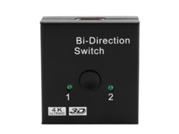 Aetheria comutador Hdmi Bidirecional 2 Portas Splitter Distribuidor de Sinal Hd Preto