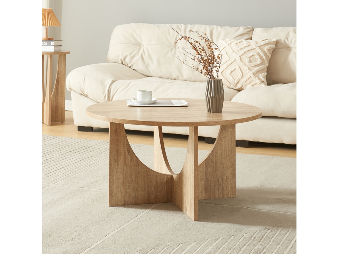 Mesa de Centro Rindal 80X41 5 Cm Efeito Carvalho [EN.CASA]