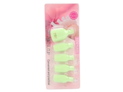 5pcs Clip Para Remover Esmalte Gel Toenail Cap Wrap Soak Off Ferramenta De Unha Uv Gel Casa Salão Verde