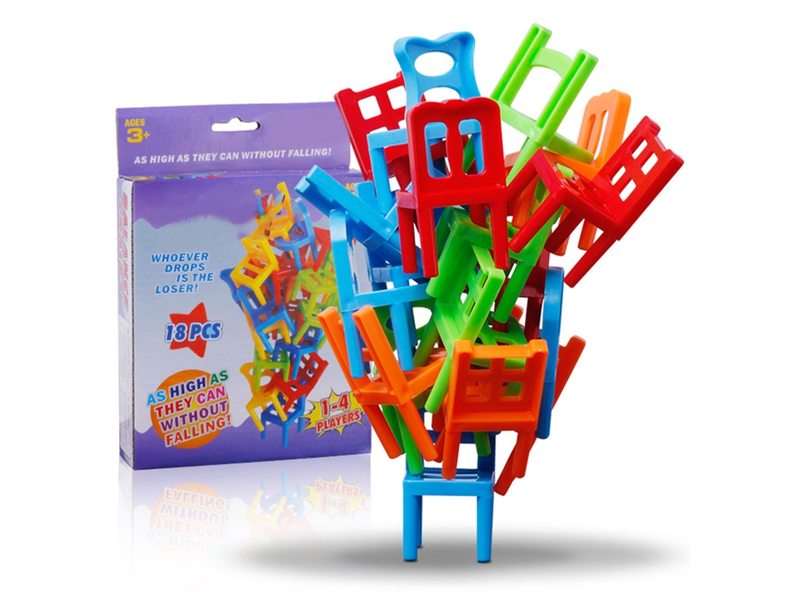 Brinquedo De Cadeiras Empilháveis Para Crianças Jogo De Equilíbrio Diy Cadeiras Empilháveis E Equilibráveis