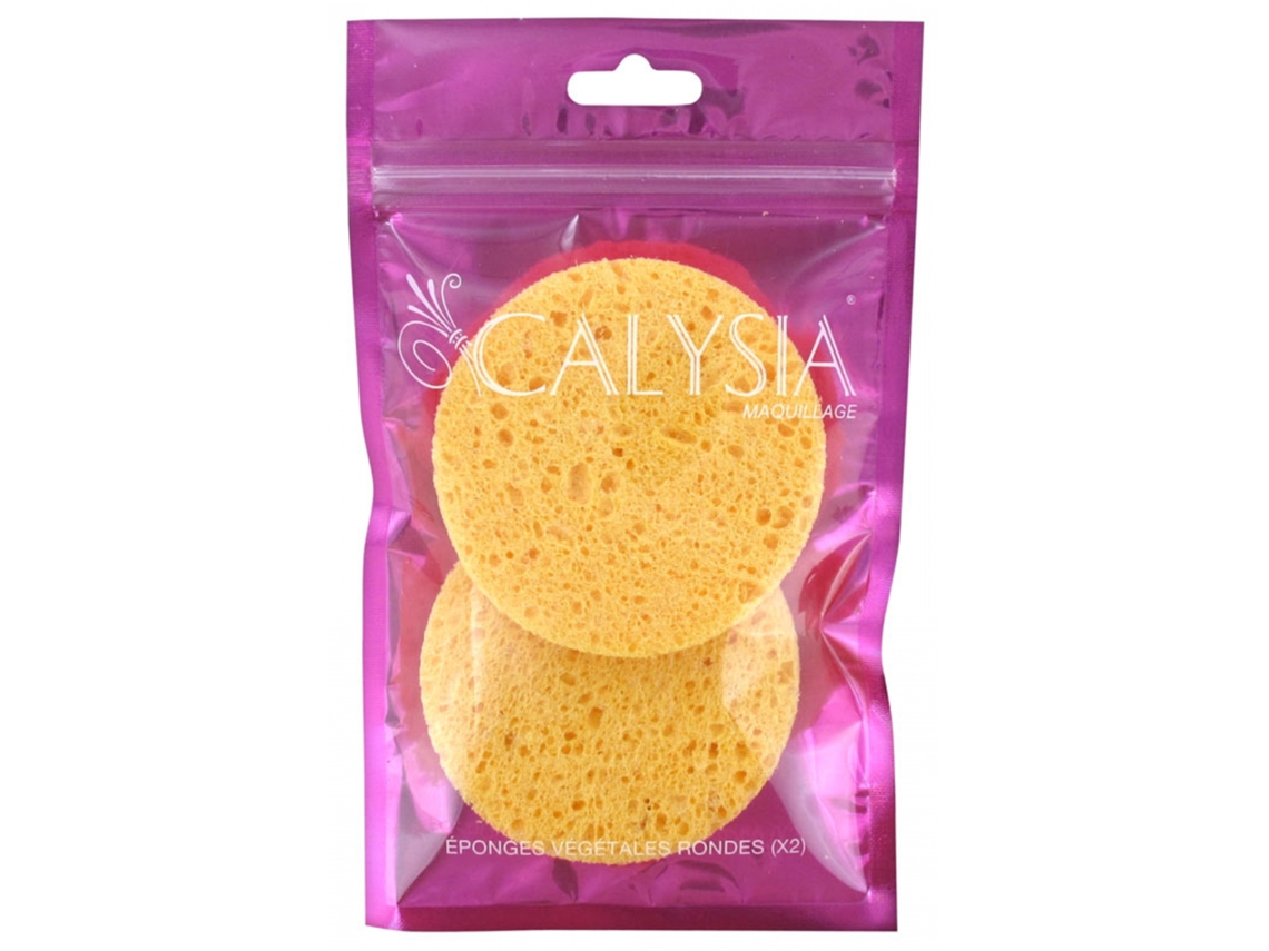 Conjunto de 2 esponjas vegetais redondas CALYSIA