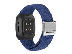 Bracelete Pulseira Entrançada Flexível para Fitbit by Google Versa Azul