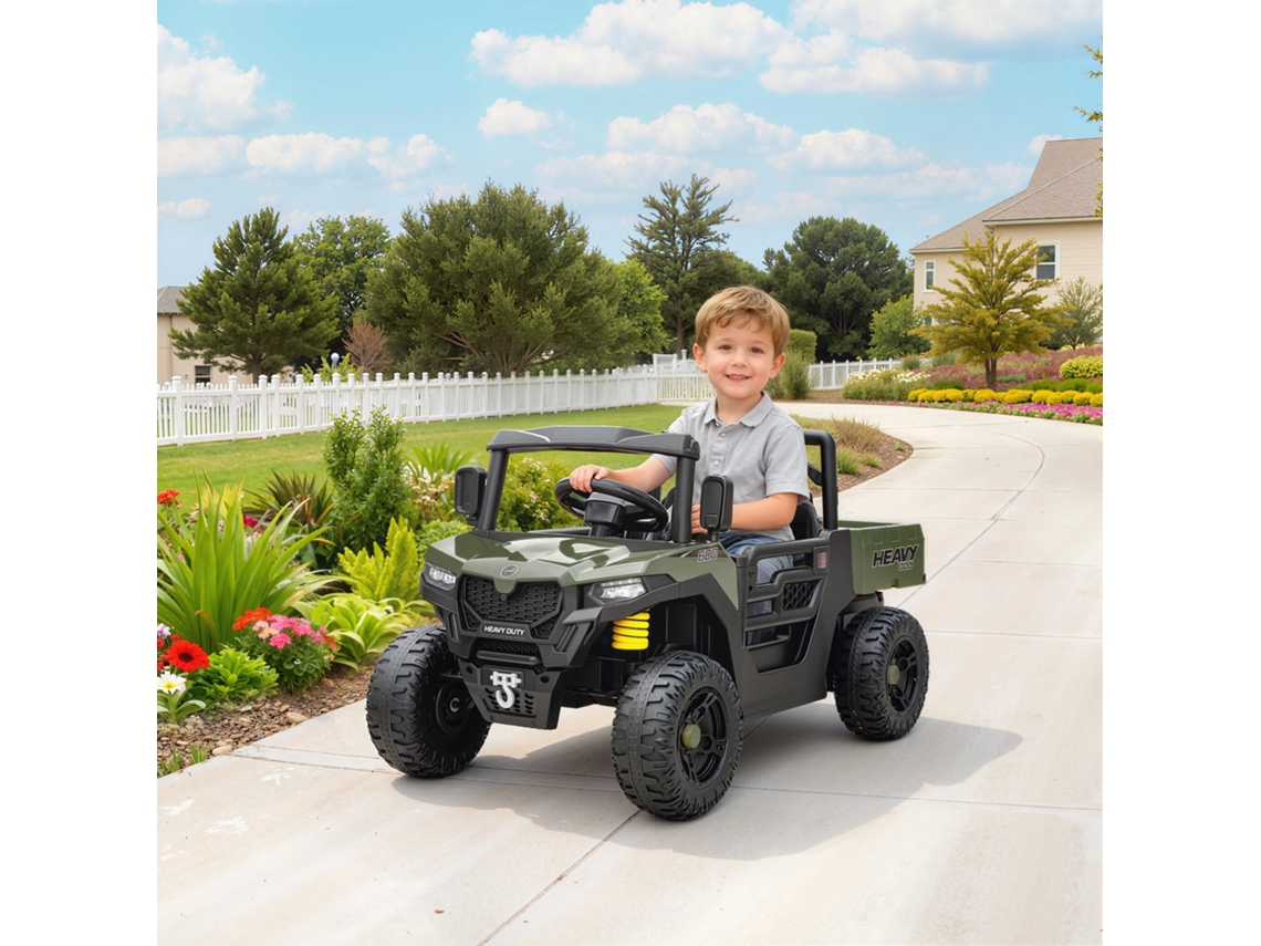 Electric Vehicle, 2 Motors, Trunk, Utv Design, Music Function, Green