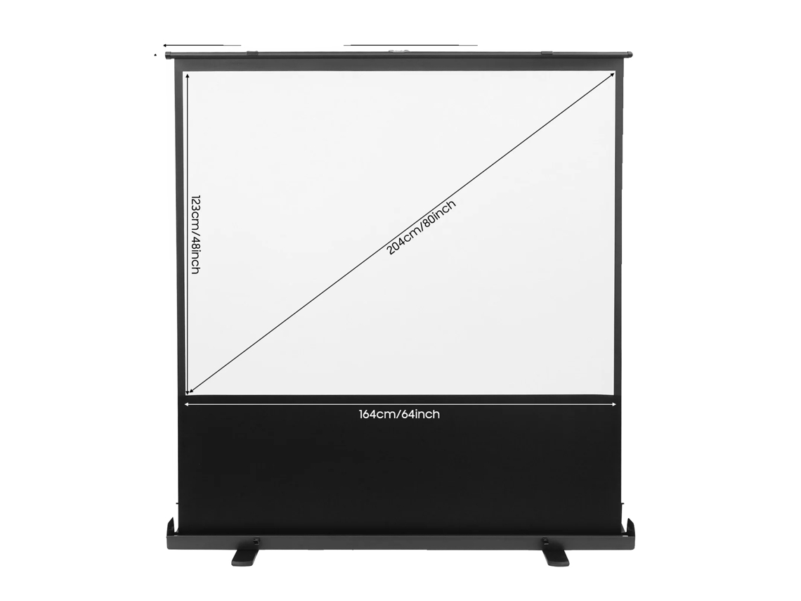 Tela Retrátil, Material Premium, Ângulo De Visão De 120°, 80 Polegadas