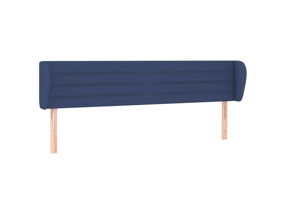 Cabeceira de Cama C/ Abas Tecido 203x23x78/88 Cm Azul MAISON EXCLUSIVE